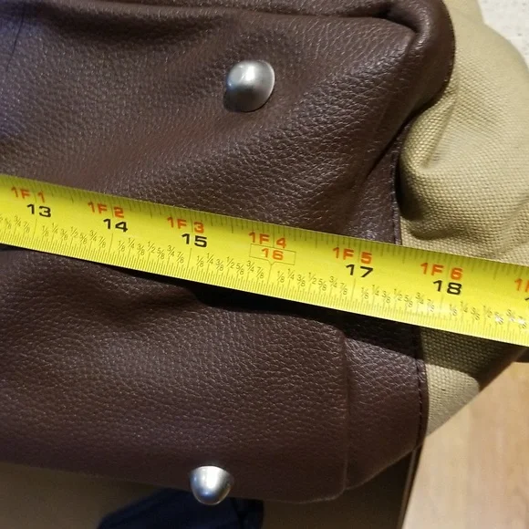 American Leathersmith Brown and Tan Weekender Bag NWT
